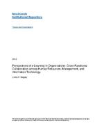 Perspectives of e-learning in organizations : cross-functional collaboration among human resources, management, and information technology